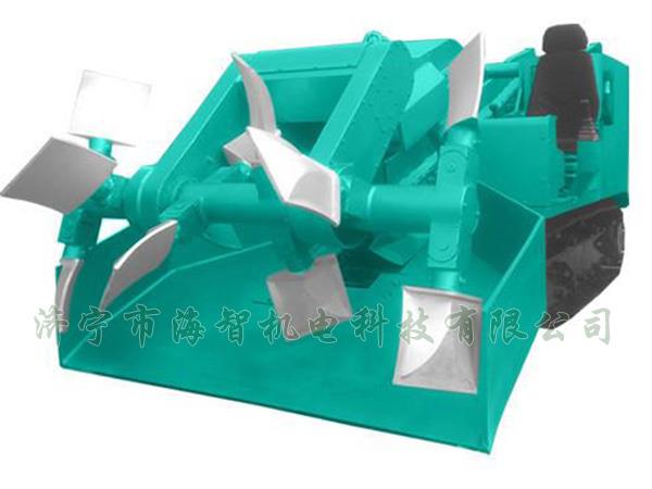 為了提高裝載效率，在取料方面通過滾耙式旋轉(zhuǎn)連續(xù)取料的方式